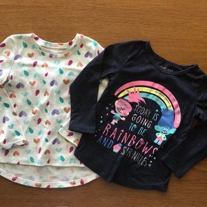 Set if 2 Toddler Girls L/S Tops